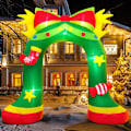 Miniatyrbilde 7 av 9: Hot Uppblåsbar Snømann Julenissen God jul Tre bue Hjem Utendørs Dekorasjon LED Lys