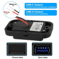 Miniatyrbillede 7 af 8: 36W QC3.0+PD Dual USB Port Oplader Bil RV Hurtig Oplader Socket Adapter Strøm Outlet Vandtæt