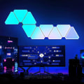Miniatyrbillede 2 af 8: LED Trekantet Quantum Lampe RGB Væg Lampe Smart Pickup Rhythm Baggrund Lys