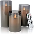 Miniatyrbilde 2 av 5: LED lys for hjem elektronisk stearinlys LED stearinlys dekorasjon LED glass stearinlys full sett fjernkontroll timer til jul bryllup
