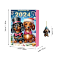 Miniatyrbilde 6 av 7: Jul Dachs Advent Kalender Hund Anheng Nedtelling Kalender
