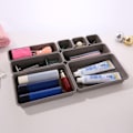 Miniatyrbillede 3 af 5: Justerbar skuffe arrangør æske bakker makeup kosmetik diverse deler holder køkken badeværelse skab boks