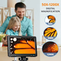 Miniatyrbild 4 av 8: 7'' LCD mikroskop DM9 1200X Digital mikroskop