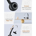 Miniatyrbillede 6 af 6: 2 pak Mpow M5 Bluetooth V5.0 Headset Trådløs Lastbil Chauffør Hovedtelefoner Håndfri Opkald Headset