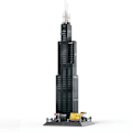 Miniatyrbillede 1 af 5: By gade udsigt berømt arkitektur Willis Tower Chicago Bygning Klodse mursten Bygning legetøj