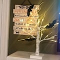 Miniatyrbillede 4 af 7: Halloween fest birk træ led lys græskar hængende pynt skrivebord pynt til hjem jul