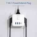 Pikkukuva 2 / 7: Virtanauha   3 AC pistorasioilla +3 USB lataus portit+ 1 tyyppi C 5V 2.4A  sovitin 7-in-1 pistoke pistoke päällä/Off  kytkin