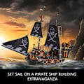 Miniatyrbillede 4 af 8: Sort Pirater Skib Gør-det-selv Eventyr Perle Båd Ø Storm Flagskib Flagskib Film Mini Klodser Bygge Klodse Model Legetøj