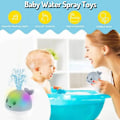 Miniatyrbild 2 av 7: Baby Light Up Bad Leksaker Whale Automatisk Sprinkler Badkar Leksaker Pool Badrum Dusch Bad Leksaker