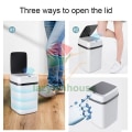 Miniatyrbild 9 av 9: 15L badrum touch soptunna i toaletten smart sopor hink avfallskärl soptunna