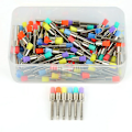 Miniatyrbillede 4 af 5: Universal 100 stykker Farve Nylon Lås Flad Polering Polermaskine Prophy børster Dental børste