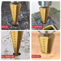 Miniatyrbilde 6 av 8: 6 stk trinn bor bits sag bor bits sett titan freser 4-12 4-20 4-32mm 3 6 8mm
