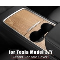 Miniatyrbilde 2 av 4: For Tesla Modell 3 Y 2021-2023 Center Console Panel Sticker Tre Grain Film