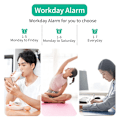 Miniatyrbild 2 av 6: 180° Arm Projektion Alarm Klocka med Tid Temperatur Digital Alarm Klocka Snooze Bord Klocka