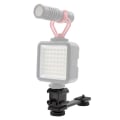 Miniatyrbild 6 av 6: Trehövdad Hot Boot Bracket 3 in 1 Triple Hot Shoe Mount Adapter Förlängning Fäste Hållare Mikrofon Stativ