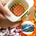 Miniatyrbild 4 av 6: 2-i-1 Grönsak Hackare Tärning Klyvning Verktyg Hand Tryck Potatis Morot Lök Dicer Skärare Hackare