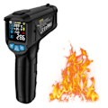 Miniatyrbillede 1 af 11: Infrarød termometer 800 grader eller 1472 Fahrenheit Høj temperatur meter