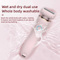 Miniatyrbillede 6 af 9: Smertefri hårfjerning epilator USB genopladelig trimmer kvinder krop barberkniv