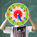 Miniatyrbild 2 av 4: Hög kvalitet Barn Montessori Trä Klocka Leksaker Tid Lärande Lärande Hjälpmedel Utbildnings Leksaker För Barn Primär Skola Smart bräda leksak