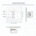 Miniatyrbillede 6 af 6: Smart 2.5D Arc Glas Touch Gardin Switch