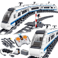 Miniatyrbilde 2 av 5: 941 stk By Elektrisk Harmony Rail Fjernkontroll Bygge Blokker Tog Binne RC Bil Brick Leketøy