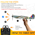 Miniatyrbillede 6 af 6: Spitfire RC Plane EPP 400mm Wingspan RC Fighter