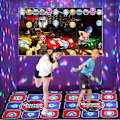 Miniatyrbilde 3 av 6: Dobbel Dancing Mat Dobbel Bruker Kablet Dance Mat Musikk Spill Matte Sklisikre med 2 Fjernkontroll Multi-Function For PC TV