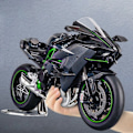 Miniatyrbild 2 av 7: Kawasaki H2R Ninja Alloy Die Cast Motorcykel Modell Leksak