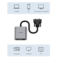 Miniatyrbild 5 av 6: Hagibis VGA till HDMI-kompatibel adapter Med 3,5 mm AUX Audio jack 1080P hane till hona omvandlare för PC laptop HDTV projektor