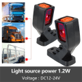 Miniatyrbilde 4 av 6: LED Side Marker Lys Bilstyling Baklykt Montering Lastbil Lampe Hvit Rød Gul Indikator Lampe