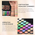 Miniatyrbillede 3 af 5: 40 farve mat øjenskygge palette glitter øjen skygge vandtæt langtidsholdbar makeup