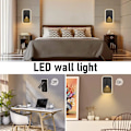 Miniatyrbilde 3 av 8: Sengen Vegg Lampe LED Vegg Lys, Vegg Montert Leselys med bryter og USB port