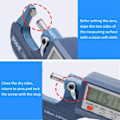 Miniatyrbild 5 av 6: Micron Digital utsida Mikrometer Elektronisk mikrometer mätare 0,001 mm digitala verktyg ok
