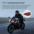 Pikkukuva 4 / 8: Moottoripyörä kypärä kuulokkeet Stereo Bluetooth Hands Free Puhelu Kolmivärillä Ambient Light