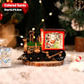 Miniatyrbillede 8 af 11: Julemand Snemand Jule Gave Juleaften Kasse Batteri Opereret Tog Krystal Kugle Ornamenter