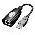 Pikkukuva 6 / 7: 2 kpl USB RJ45 LAN kaapeli jatko sovitin jatkolaite Over Cat5 RJ45 Cat6 Patch johto