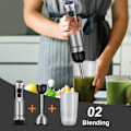 Miniatyrbild 4 av 6: 4 i 1 Hög Power Immersion Hand Stick Blender Mixer Inkluderar Hackare