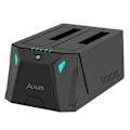 Miniatyrbilde 1 av 8: Dual Bay SSD Hard Drive Dokking Stasjon USB C to SATA HDD Docking Station