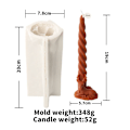 Miniatyrbillede 2 af 4: Julemand Spiral Lang Stang Stearinlys Silicone Skimmel Snemand Elg Jule Træ Twisted Stegt Dej