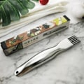 Miniatyrbilde 6 av 6: Løk skjærer kværn hvitløk knuser grønnsak kutter kniv strimler verktøy