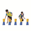 Miniatyrbild 4 av 6: Kul Flip Cup Shuttle Run Rugby Agility Reverse Cone Kropp Koordination Explosiv Träning Plast