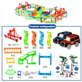 Miniatyrbilde 7 av 10: Jernbane Racing Bor Leke Set Educational DIY Bend Flexible Race Track Elektronisk Blits LED Lys Bil Leker