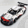 Miniatyrbillede 2 af 7: Teknisk Porscheed 911 RSR Super Racing Bygge Klodser Klodser Model Super Bil Legetøj