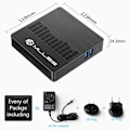 Miniatyrbillede 6 af 6: Mini PC M2 Air Intel Gemini Lake N4000 Windows 11 6GB RAM 128GB ROM Dual-Band WiFi Bluetooth USB Mini Computer