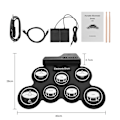 Miniatyrbild 6 av 7: Elektronisk Trum Set USB Roll-Up Silicon Drums Pad