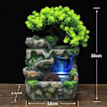 Miniatyrbillede 5 af 7: Kreativ Hjem Dekoration Skrivebord Vandfald Fontæne Zen Meditation Simulering Harpiks Rockery Vandfald Statue
