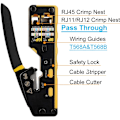 Miniatyrbild 2 av 5: Pass Through Crimping Verktyg med 8P/6P Pass Through Ethernet Crimper