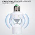 Miniatyrbillede 4 af 6: PIR Motion Sensor E27 Socket Konverter Ampul LED E27 Lampe Base Intelligent Switch Lys