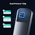 Pikkukuva 5 / 6: Kaksi protokolla kiintolevy kotelo C USB SSD ulkoinen tallennuslaatikko