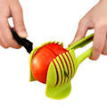 Miniatyrbillede 1 af 9: Rustfrit stål Køkken Håndholdt Orange Citron Skærer Tomat Skæring Klip Frugt Skærer Løg Skærer